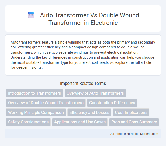 Auto Transformer vs Double Wound Transformer - What is the difference?