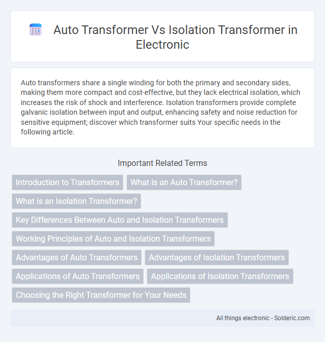Auto Transformer vs Isolation Transformer - What is the difference?