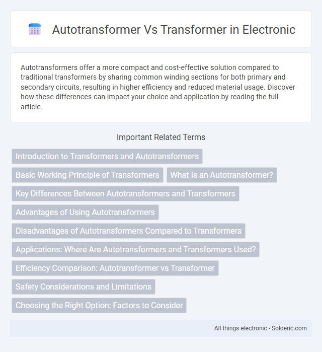 Autotransformer vs Transformer - What is the difference?