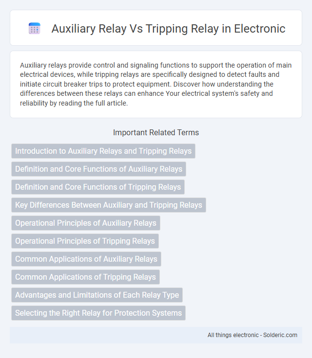 Auxiliary Relay vs Tripping Relay - What is the difference?