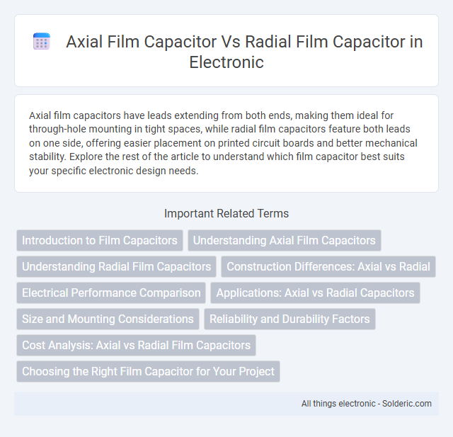 Radial Film Capacitor vs Axial Film Capacitor - What is the difference?