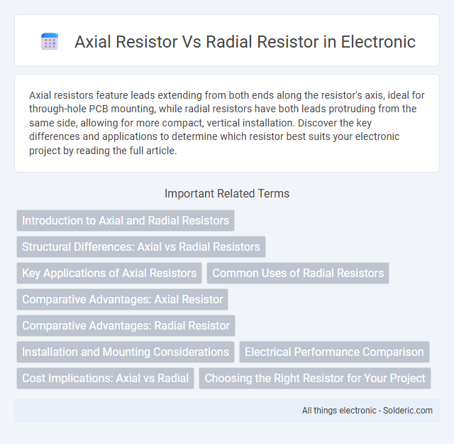 Radial resistor vs axial resistor - What is the difference?