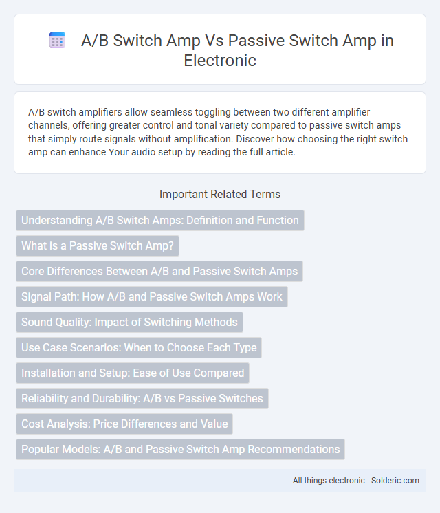 A/B Switch Amp vs Passive Switch Amp - What is the difference?