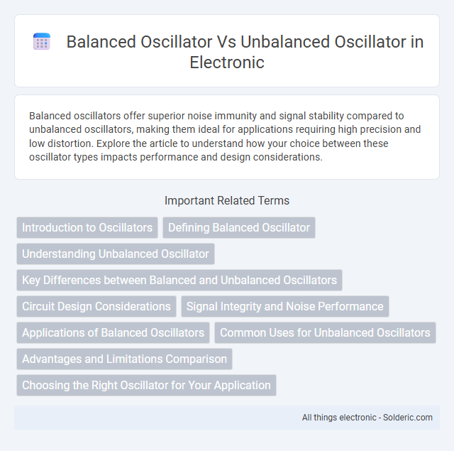Balanced oscillator vs Unbalanced oscillator - What is the difference?