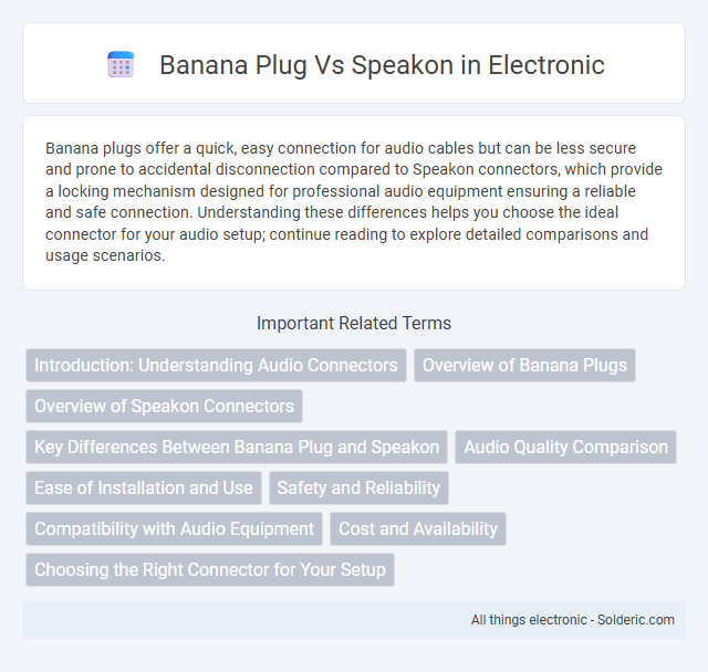 Banana plug vs Speakon - What is the difference?