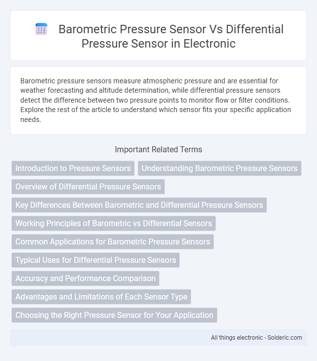 Barometric Pressure Sensor vs Differential Pressure Sensor - What is the difference?