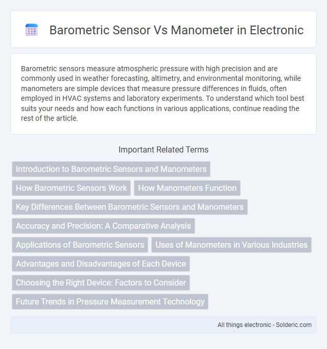 Barometric Sensor vs Manometer - What is the difference?