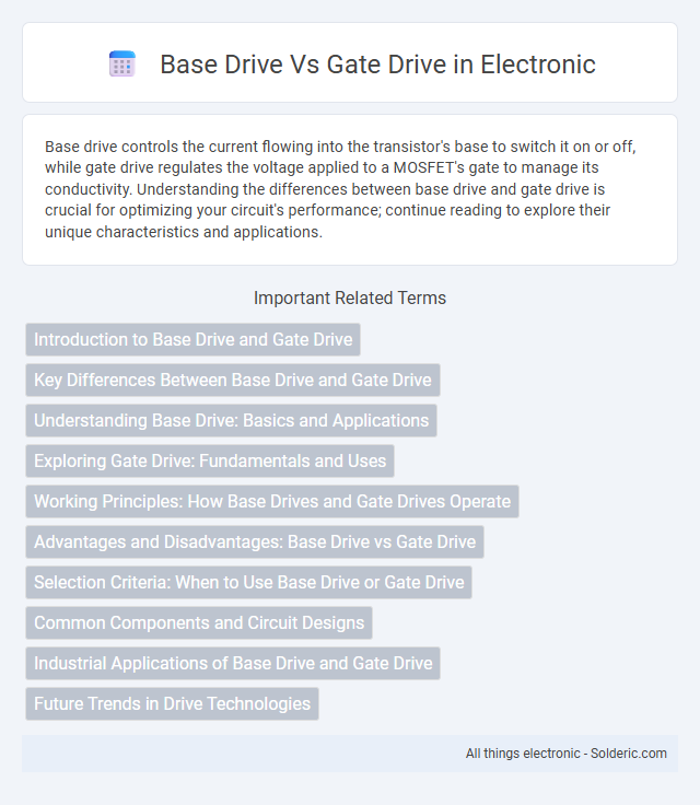 Base Drive vs Gate Drive - What is the difference?