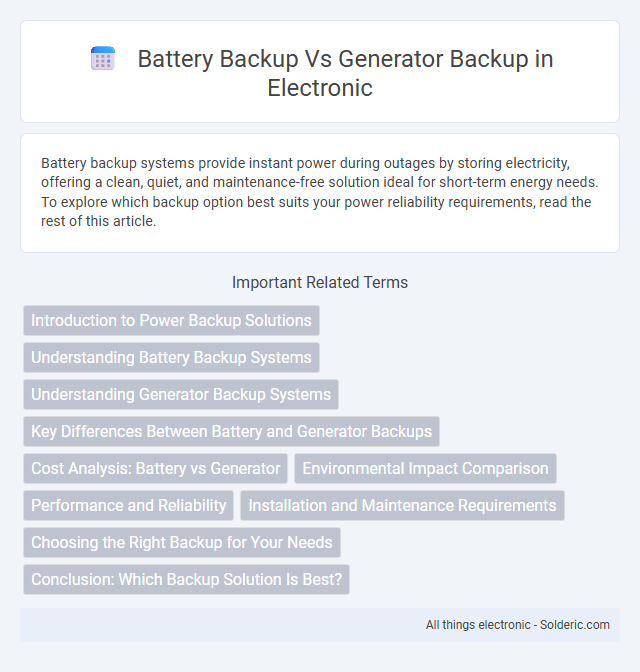 Battery Backup vs Generator Backup - What is the difference?
