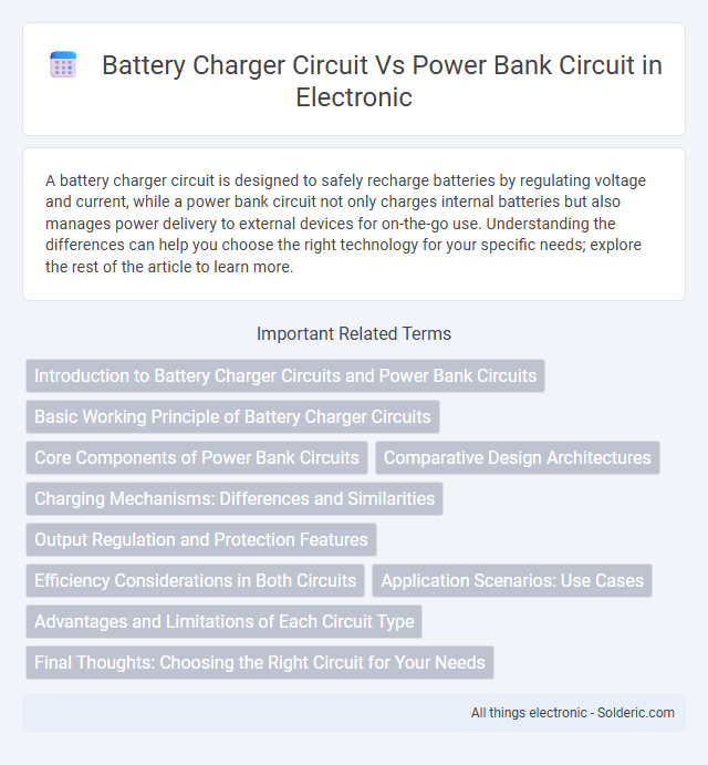Battery Charger Circuit vs Power Bank Circuit - What is the difference?