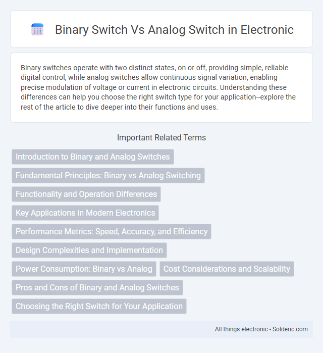 Analog switch vs binary switch - What is the difference?