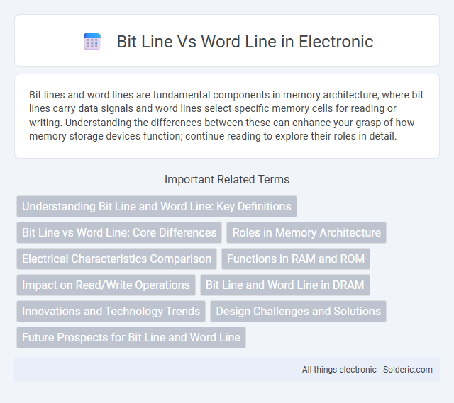 Bit Line vs Word Line - What is the difference?