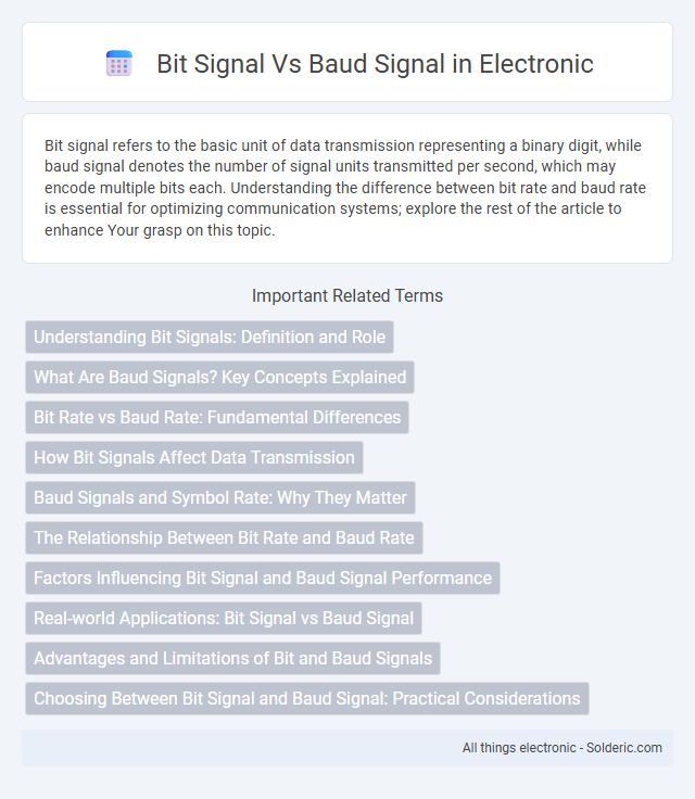Bit Signal vs. Baud Signal - What is the difference?