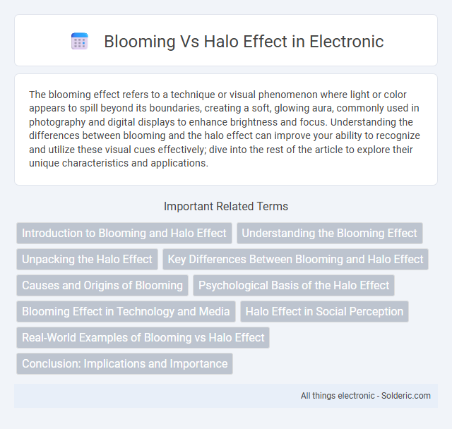 Blooming vs Halo Effect - What is the difference?