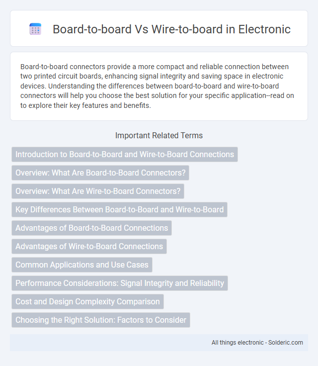 Board-to-board vs Wire-to-board - What is the difference?