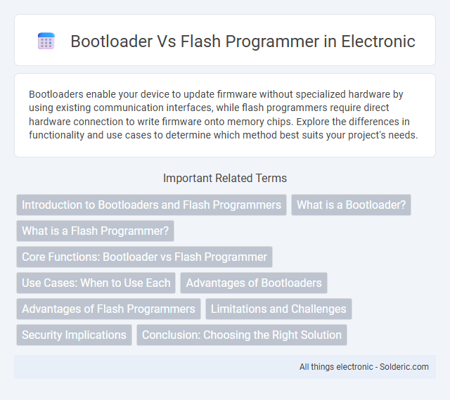 Flash programmer vs Bootloader - What is the difference?