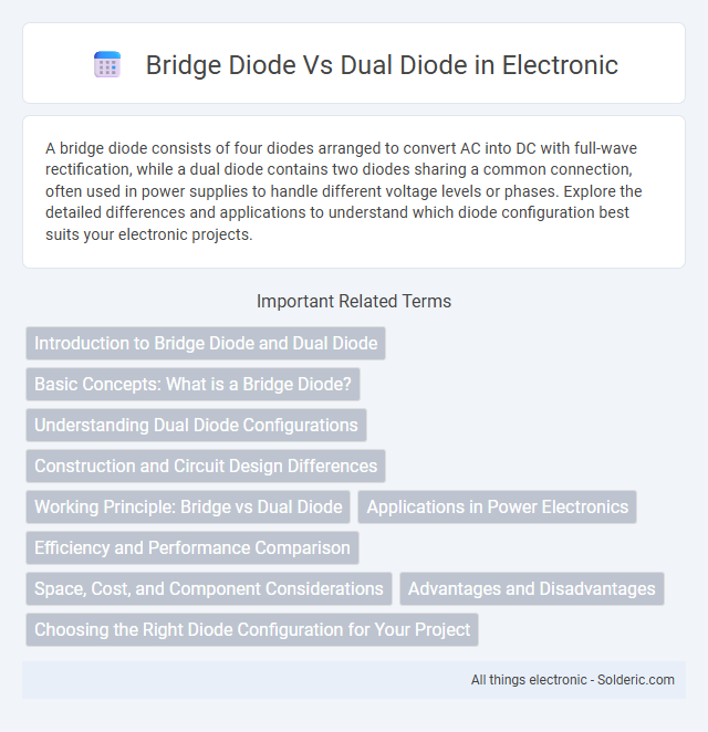 Correct alphabetical order of the titles:
- Bridge diode
- Dual diode - What is the difference?