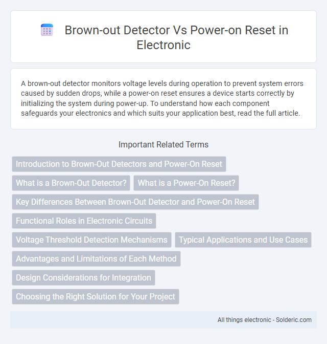 Power-on reset vs Brown-out detector - What is the difference?