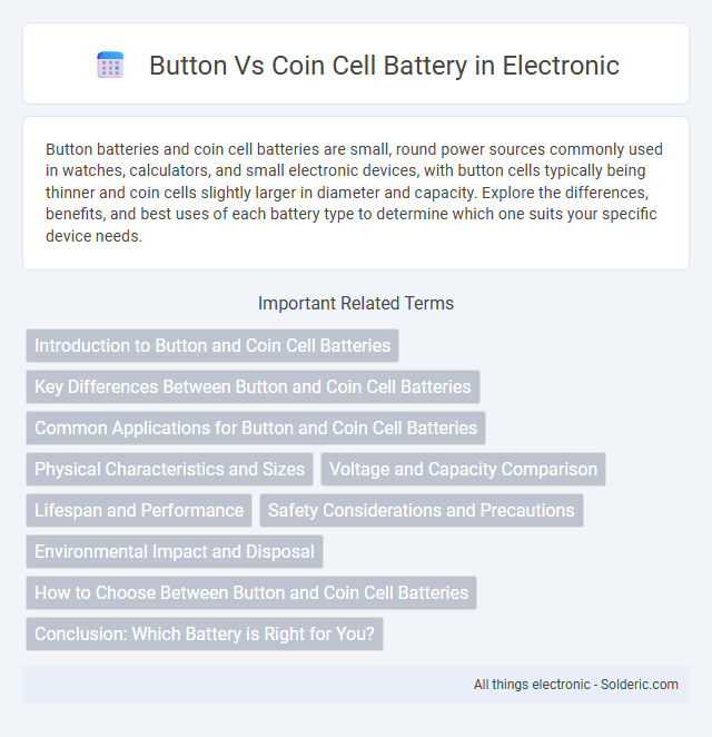 Coin Cell Battery vs Button - What is the difference?