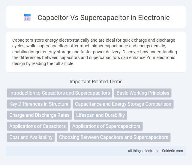 Capacitor vs Supercapacitor - What is the difference?