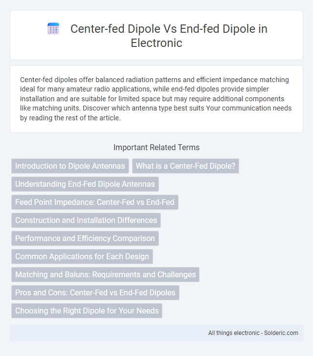 Center-Fed Dipole vs End-Fed Dipole - What is the difference?