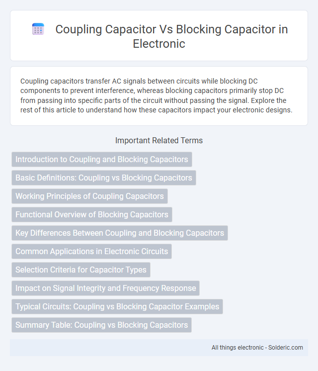 Blocking Capacitor vs Coupling Capacitor - What is the difference?