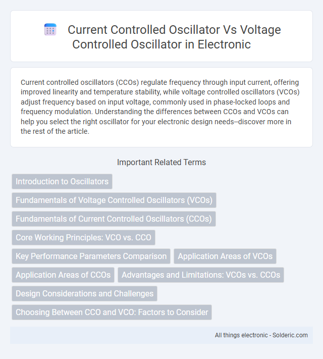 Current Controlled Oscillator vs Voltage Controlled Oscillator - What is the difference?