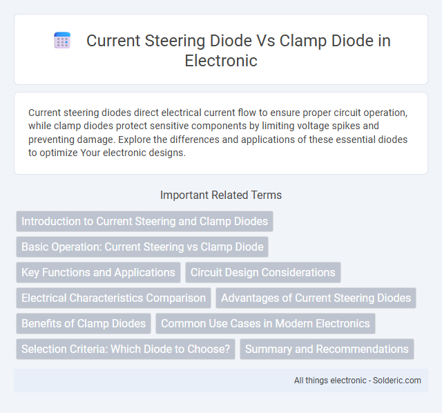 Clamp Diode vs Current Steering Diode - What is the difference?