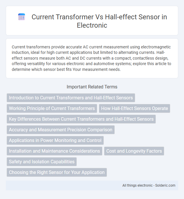 Current Transformer vs Hall-Effect Sensor - What is the difference?
