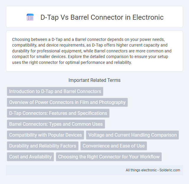 Barrel Connector vs D-Tap - What is the difference?
