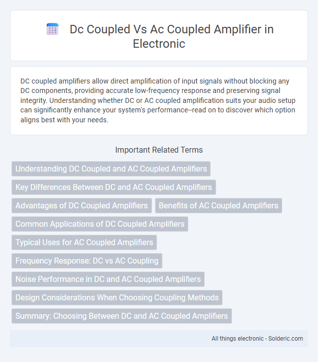 AC Coupled vs DC Coupled Amplifier - What is the difference?