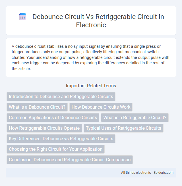 Debounce Circuit vs Retriggerable Circuit - What is the difference?