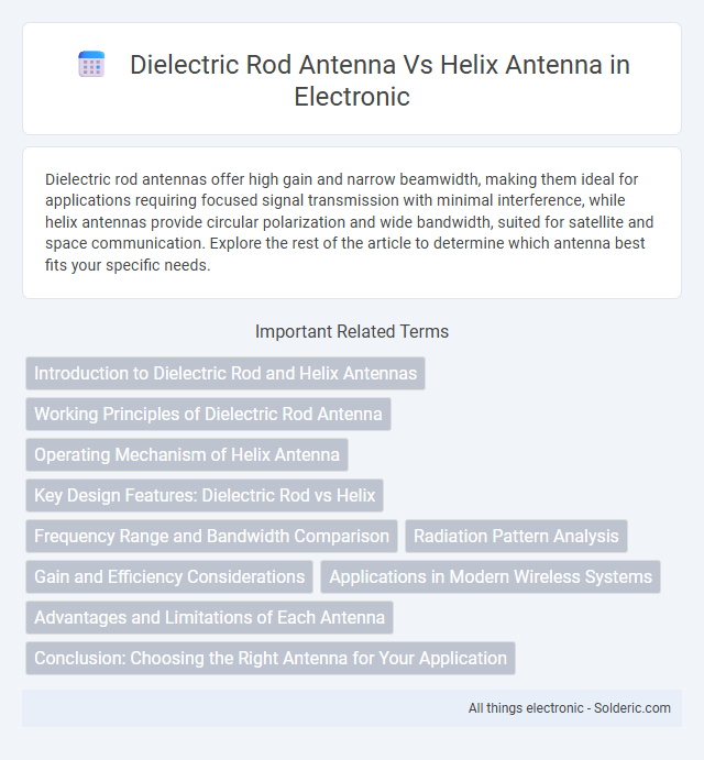 Dielectric Rod Antenna vs Helix Antenna - What is the difference?