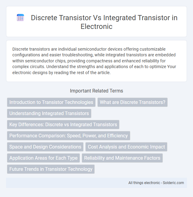 Integrated transistor vs Discrete transistor - What is the difference?