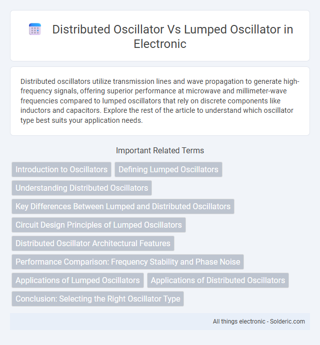 Lumped Oscillator vs Distributed Oscillator - What is the difference?