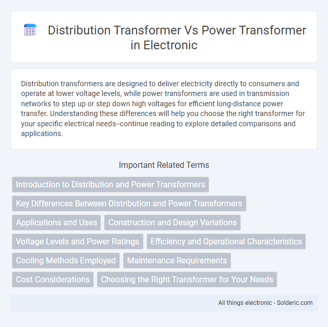 Power Transformer vs Distribution Transformer - What is the difference?