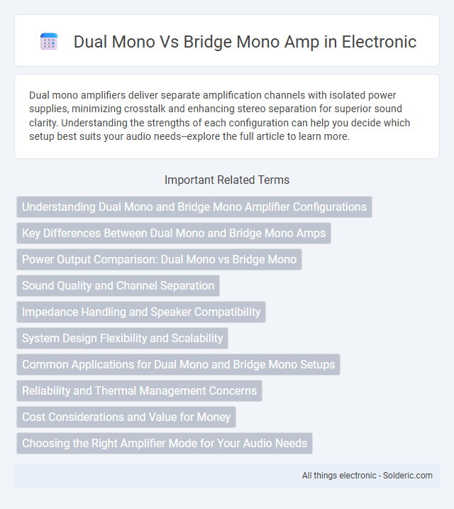 Bridge mono amp vs Dual mono - What is the difference?