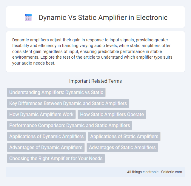 Static vs Dynamic amplifier - What is the difference?