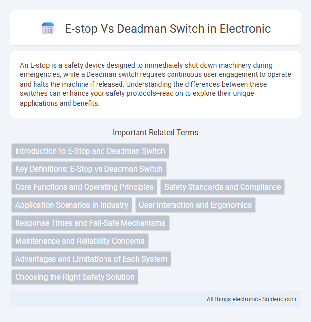 Deadman switch vs E-stop - What is the difference?