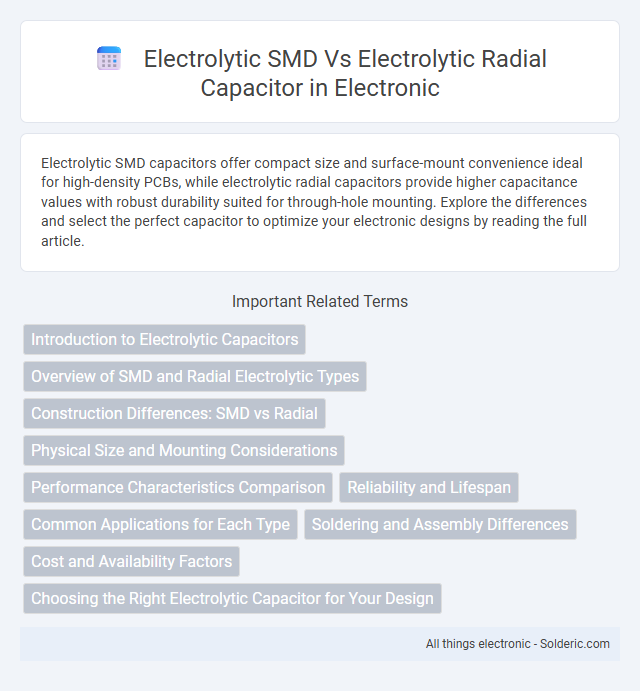 Electrolytic Radial Capacitor vs Electrolytic SMD - What is the difference?