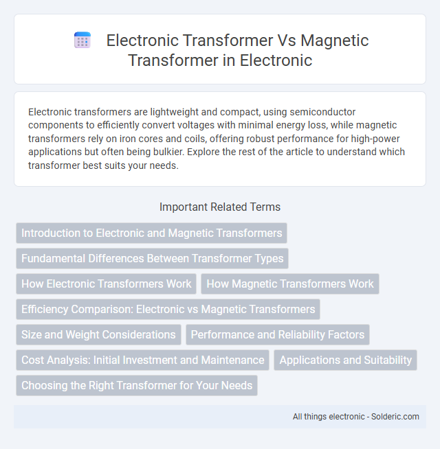 Electronic Transformer vs Magnetic Transformer - What is the difference?