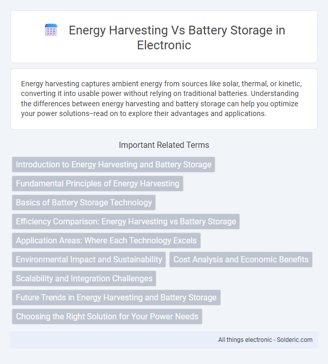 Battery Storage vs Energy Harvesting - What is the difference?