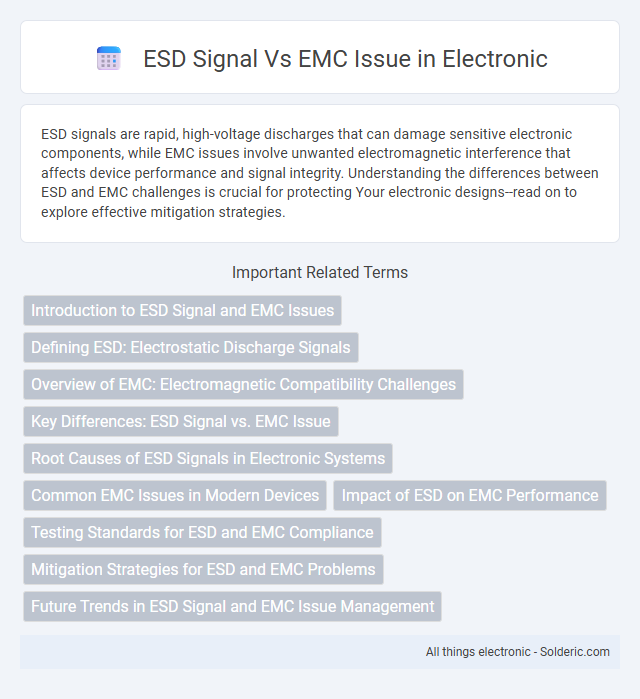 EMC issue vs ESD signal - What is the difference?
