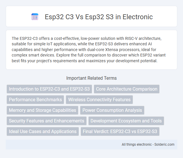 ESP32 C3 vs ESP32 S3 - What is the difference?