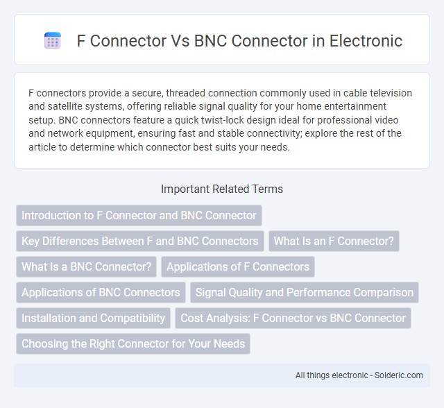 BNC Connector vs F Connector - What is the difference?