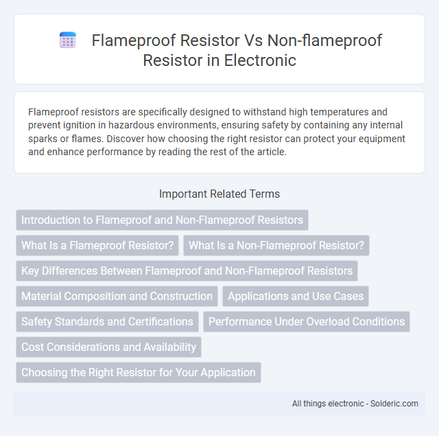 Flameproof resistor vs Non-flameproof resistor - What is the difference?