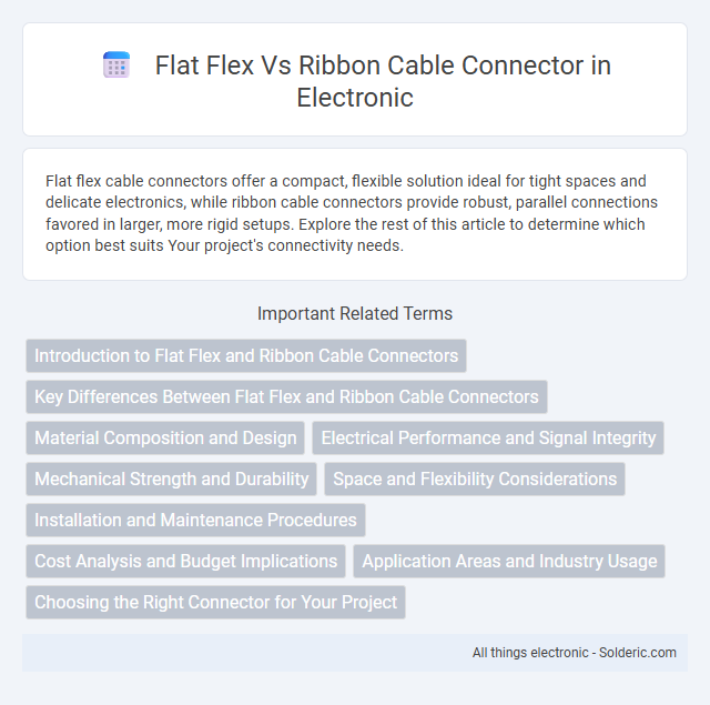 Ribbon Cable Connector vs Flat Flex - What is the difference?