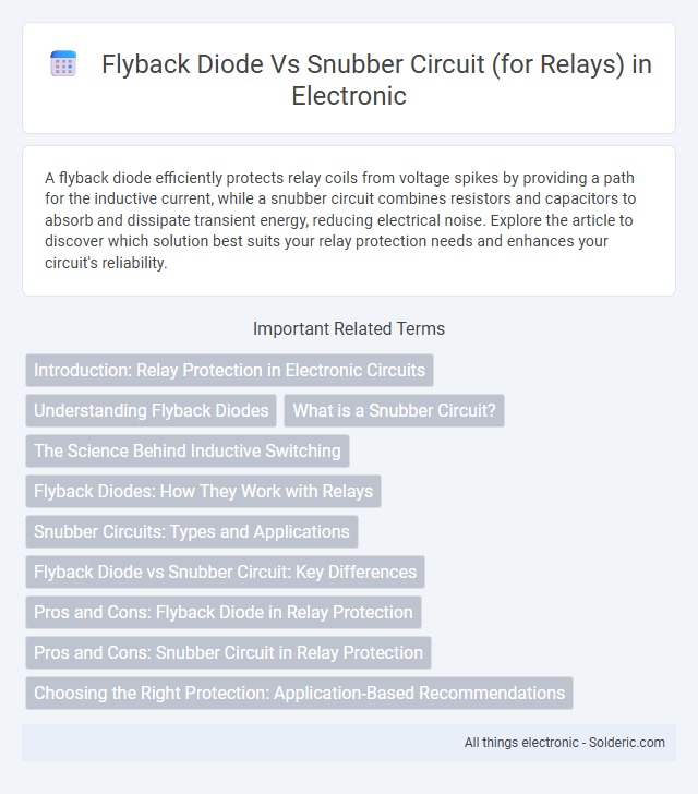 Flyback Diode vs Snubber Circuit (for Relays) - What is the difference?