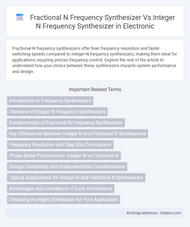Fractional-N Frequency Synthesizer vs Integer-N Frequency Synthesizer - What is the difference?