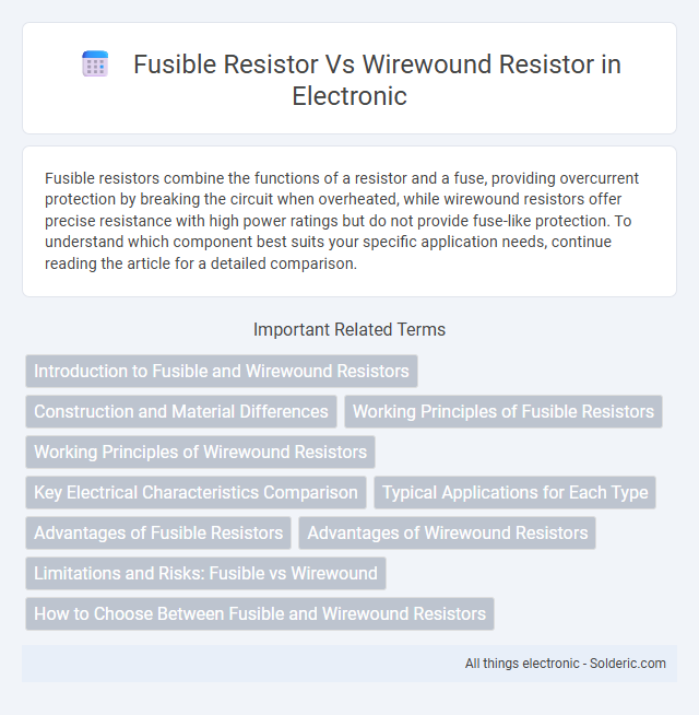 Fusible Resistor vs Wirewound Resistor - What is the difference?